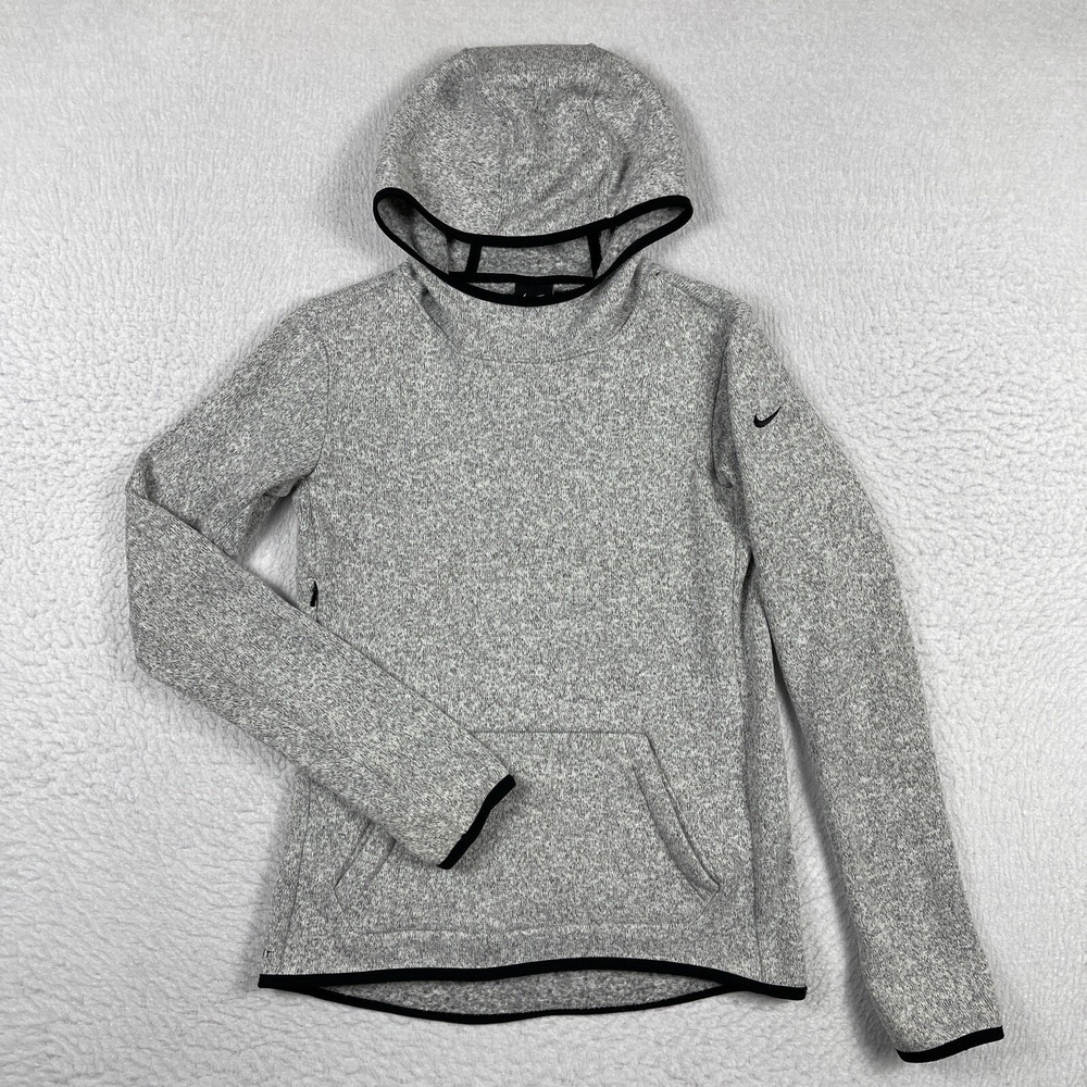 Nike Sweatshirt Womens Small Gray Pullover Hoodie Hypernatural Therma Gym Casual